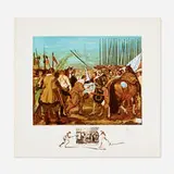 Velasquez - Le reddition de Breda (from the Changes in Great Masterpieces portfolio) by Salvador Dalí, 1974, lithograph in colors with remarque on Arches, sold Jan 2025