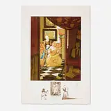 Vermeer - La lettre (from the Changes in Great Masterpieces portfolio) by Salvador Dalí, 1974, lithograph in colors with remarque on Rives, sold Jan 2025