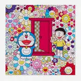 Anywhere Door (Dokodemo Door) in the Field of Flowers by Takashi Murakami and Fujiko F. Fujio, 2018, offset lithograph in colors, sold Jan 2025