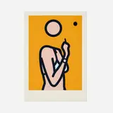 Ruth with Cigarette 3 (from the Twenty Six Portraits suite) by Julian Opie, 2005, Lambda print in colors on Fujicolor digital archival, sold Jan 2025