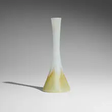 Pulled-feather vase by Tiffany Studios, c. 1914-15, hand-blown Favrile glass, sold Nov 2025