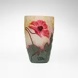 Daum, Vase with poppies, c. 1900, acid-etched and wheel-carved cameo glass