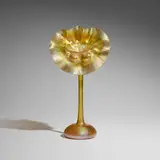 Fine and Large Jack-in-the-Pulpit vase by Tiffany Studios, c. 1900-03, hand-blown Favrile glass, sold Nov 2025