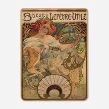 Alphonse Mucha, Biscuits Lefèvre-Utile, 1896, lithograph in colors