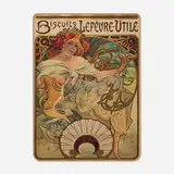 Alphonse Mucha, Biscuits Lefèvre-Utile, 1896, lithograph in colors