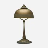 Desk lamp by Tiffany Studios, c. 1910, acid-etched and gilt bronze, sold Nov 2025