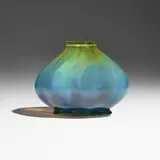 Reactive vase by Tiffany Studios, c. 1900-03, hand-blown Favrile glass, sold Nov 2025