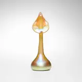 Jack-in-the-Pulpit vase by Tiffany Studios, c. 1900-03, hand-blown Favrile glass, sold Nov 2025