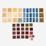 Collection of fifty-five tiles by Tiffany Studios, c. 1910, Favrile glass, sold Nov 2025