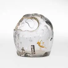 Émile Gallé, Early Foo dog vase, c. 1885, enameled and gilt glass