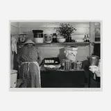Marion Post Wolcott, A Member of the Wilkins Family Making Biscuits on Corn Husking Day Near Tallyho, North Carolina 1939, gelatin silver print