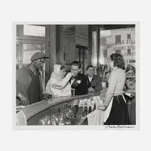 Robert Doisneau, Café noir et blanc (Chez Gégène, avenue Galliéni, Joinville-le-Pont), gelatin silver print