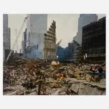 Joel Meyerowitz, Rescue Teams on The Plaza, C-print mounted to aluminum