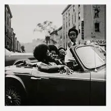 Kwame Brathwaite, Untitled (Grandassas in Car), archival pigment print mounted to Dibond