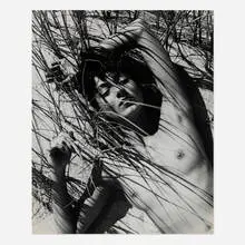 Herbert Matter, Nude on Beach, Provincetown, 1940, vintage gelatin silver print