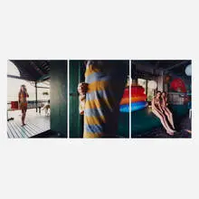 David Hilliard, Rosemary's Dock (triptych), 2003, archival pigment print mounted to aluminum and facemounted to acrylic