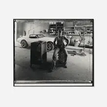 Jim Stone, Dennis at Stadium Auto: Kansas City, Missouri, 1983, gelatin silver print from Polaroid Type 55 Positive/Negative film