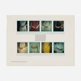 Robert Heinecken, Lessons in Posing Subjects: Standard Pose #7 (Hands Touching), 1982, lithograph with eight unique Polaroid SX-70 prints collaged on paper