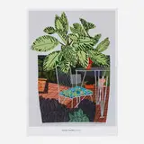 Landscape Pot with Flower Chair by Jonas Wood, 2015, offset lithograph in colors, sold Nov 2023
