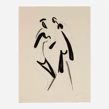 Alexander Archipenko, Rencontre, 1963, lithograph on BFK Rives
