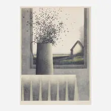 Robert Kipniss, Window Scene, mezzotint in colors