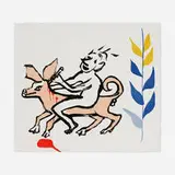 Alexander Calder, Untitled (from The Sacrilege of Alan Kent series), 1976, aquatint in colors on BFK Rives