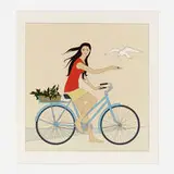 Will Barnet, The Blue Bicycle, 1979, screenprint in colors