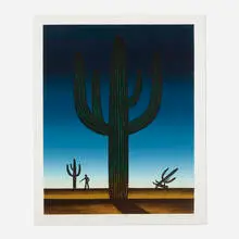 Roger Brown, Saguaro's Revenge, 1993, lithograph in colors on BFK Rives
