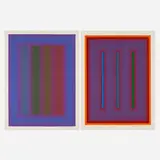 Richard Anuszkiewicz, Sequential VIII; IX (two works from the Sequential portfolio), 1972, screenprint in colors