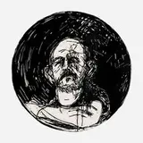Untitled (from Self-Portrait in a Convex Mirror) by Jim Dine, 1984, woodcut in colors, sold Nov 2023