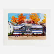 Bob Dylan, Flat Top Mt. Diner Tennessee (from The Beaten Path series), 2017, giclée in colors on archival, 100% cotton, mould-made paper