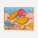 Peter Max, Solar Flowers, 1976, screenprint in colors