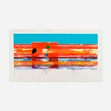 James Rosenquist, Window Washer Glass House, 1978, intaglio in colors and relief print with embossing and hand-coloring applied with a rubber tire on Pescia Italia