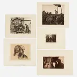 Käthe Kollwitz, Five works, etching