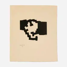 Eduardo Chillida, Harvard III, 1977, woodcut