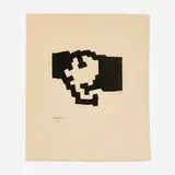 Harvard III by Eduardo Chillida, 1977, woodcut, sold Aug 2024
