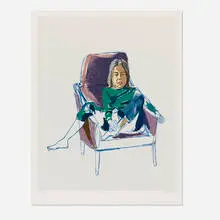 Olivia by Alice Neel, 1980, screenprint in colors, sold Aug 2024