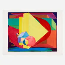 Al Held, Putu, 1988, spit bite etching and aquatint in colors on Somerset