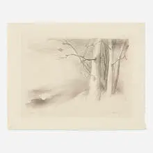 Helen Lundeberg, Moonrise, 1948, lithograph