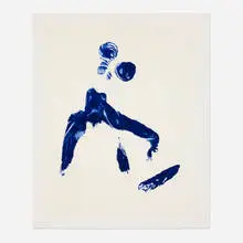 Yves Klein, Monique (from the Anthropométries series), 2004, lithograph in colors on Johannot