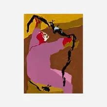 Jacob Lawrence, Untitled (from the Hiroshima series), 1983, screenprint in colors