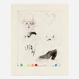 Jim Dine, The Realistic Poet Assassinated, etching and aquatint in colors