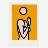 Ruth with Cigarette 3 (from the Twenty Six Portraits suite) by Julian Opie, 2005, Lambda print in colors on Fujicolor digital archival, sold Aug 2024