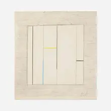 Burgoyne Diller, Untitled, 1961, graphite and colored pencil on paper