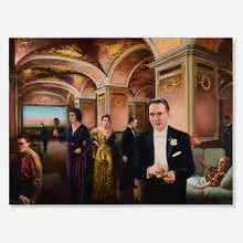 Guy Johnson, Party in Purgatory, 1989, oil on paper on aluminum