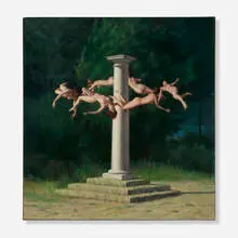 Pillar by Harry Holland, 2014, oil on linen, sold Jul 2024