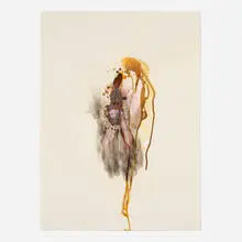 Rachel Niffenegger, Fixated on Asphyxiation, 2009, watercolor, acrylic, gouache and ash on paper