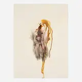 Rachel Niffenegger, Fixated on Asphyxiation, 2009, watercolor, acrylic, gouache and ash on paper