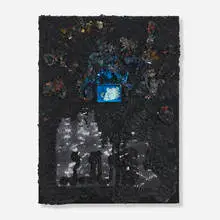 Nigredo by Molly Zuckerman-Hartung, 2010, oil, latex house paint, and mixed media on canvas, sold Jul 2024