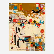 Sam Middleton, Untitled (double-sided work), 1985, mixed media collage on paper